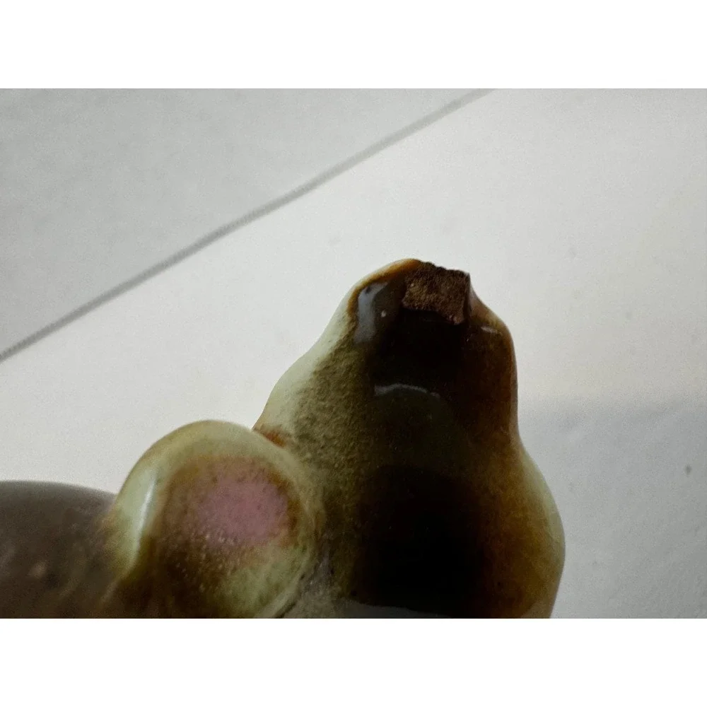 Vintage Ceramic Squirrel Figurines Set of 3 Brown Cream Mid Century Kitsch 3in